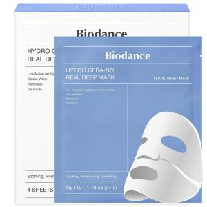 imageBIODANCE Hydro Ceranol Real Deep Mask Overnight Hydrogel Mask Hydrating Facial Mask For Sensitive Skin Redness Reducing ampamp Quick Soothing Effect 119oz34g x 4eaCeranol