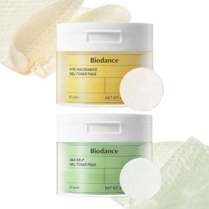 imageBiodance Brightening ampamp Calming Toner Pads Duo Vita Niacinamide and Sea Kelp Dark Spot Correcting and Sebum Control for Sensitive Skin 60 Pads Each